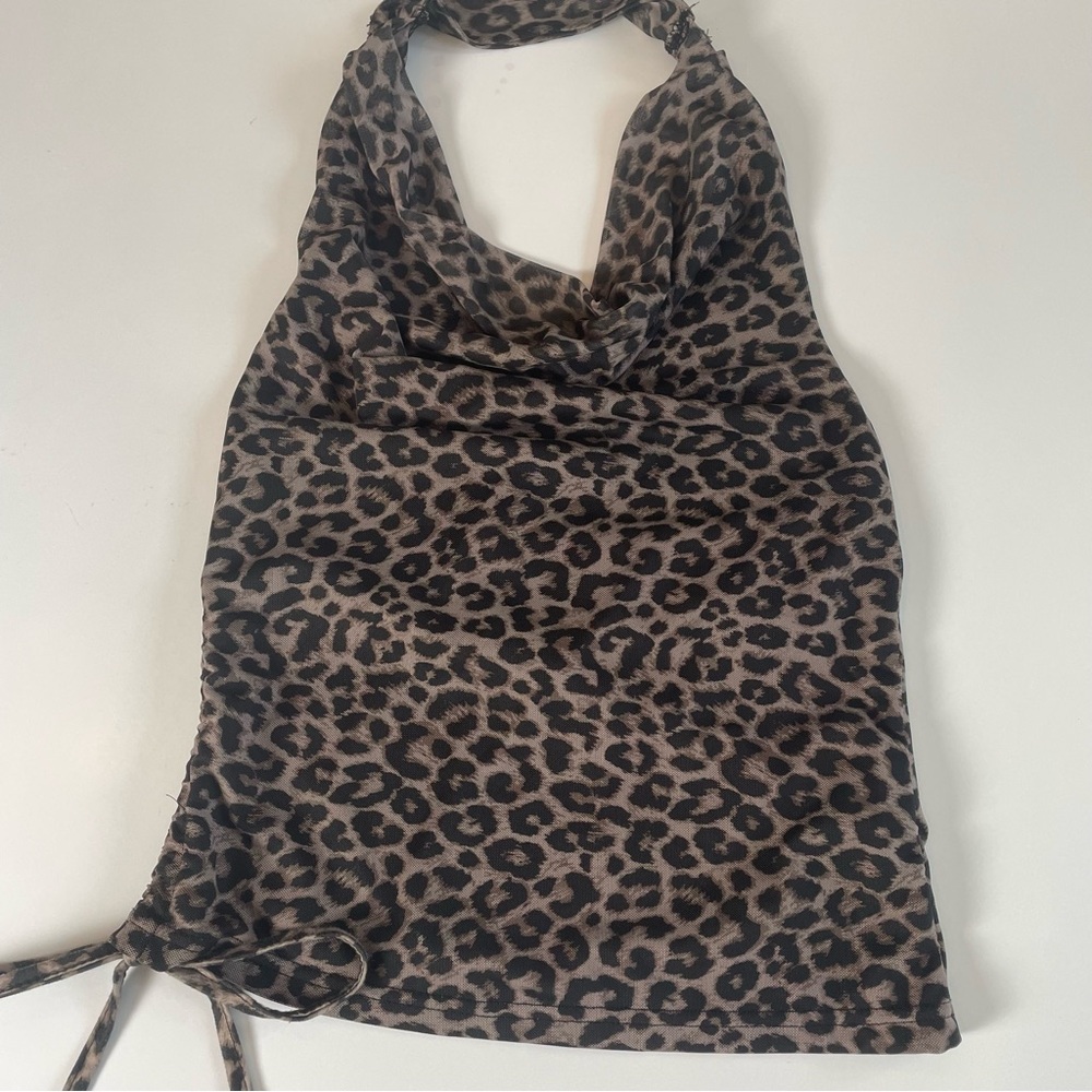 Leopard print halter